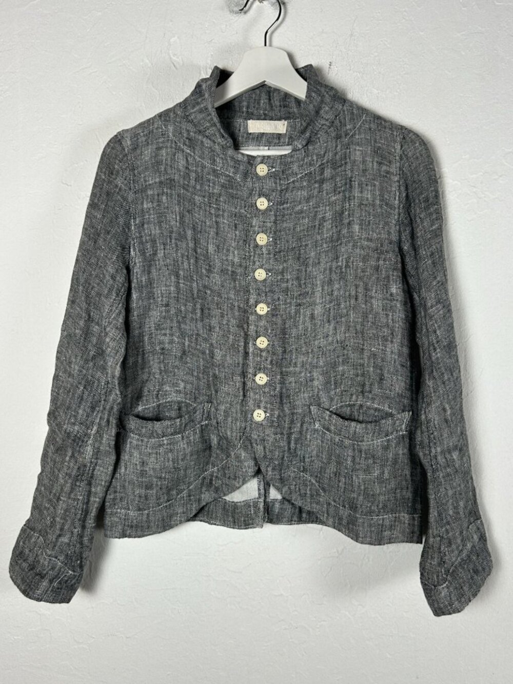 ICONIC CP Shades Dree Jacket Linen Cotton Grey Button Up XS Lightweight